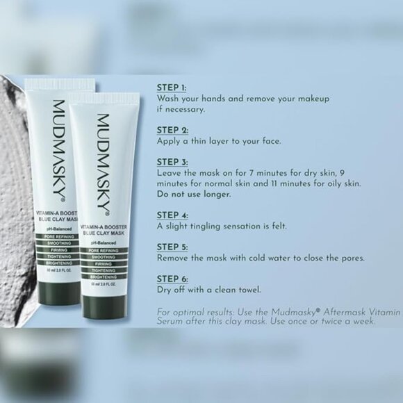 NWT Mudmasky Vitamin A Booster Blue Clay Mask - Picture 8 of 8